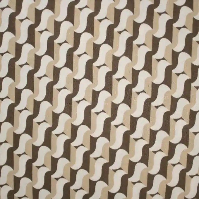 Twill Viskose Retro Ecru/Taupe Exklusiv