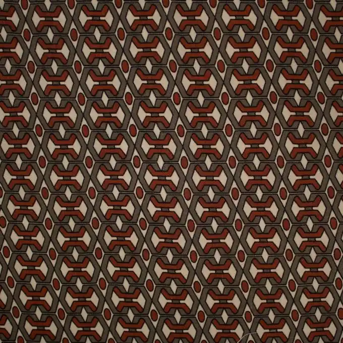 Neu Im Sortiment Twill Viskose grafisches Motiv Braun