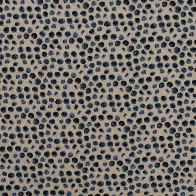 Twill Viskose Punkte Jeansblau ecru Gratis Versand