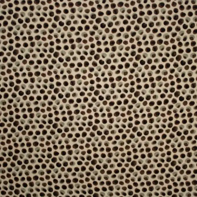 Twill Viskose Punkte Braun/Ecru Kracherpreis