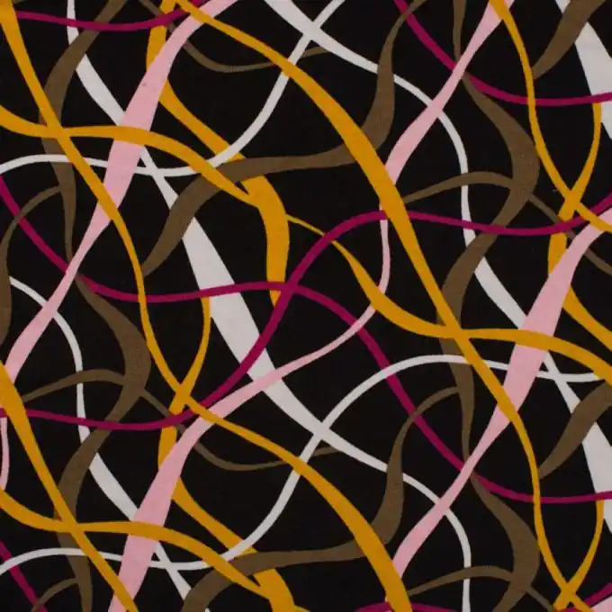 Abverkauf Jersey Viskose Grün/Gelb/Pink