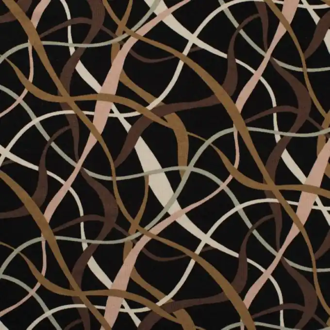 Top-Angebot Jersey Viskose Fadenmuster Creme/Braun