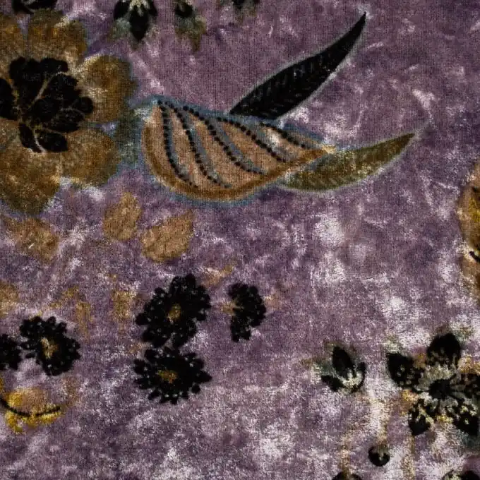 Gratis Versand Samtstoff Blumen Malve