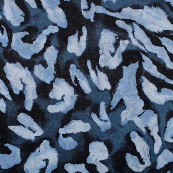 Gratis Versand Satinstoff Polyester Fleckenmotiv Marineblau