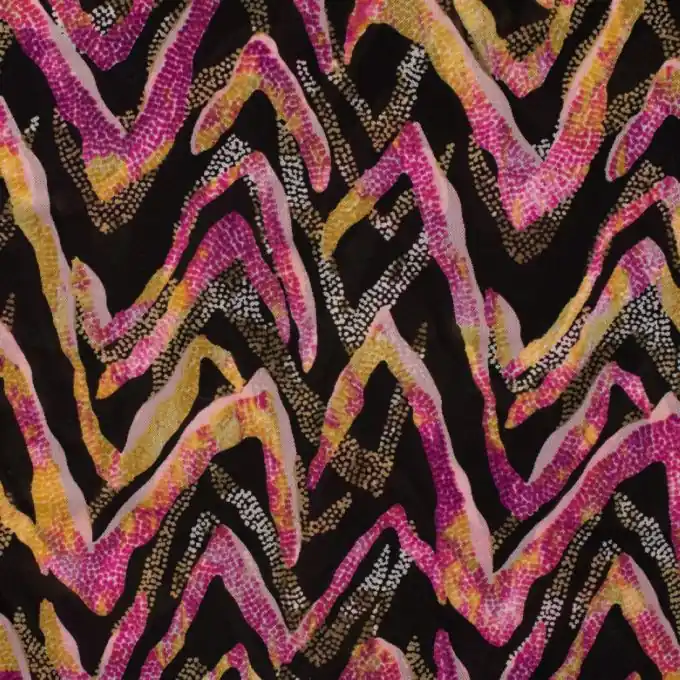 Jetzt Kaufen Mesh-Stoff Zickzack Pink