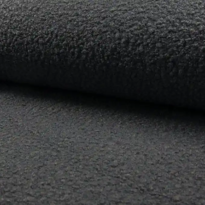 Bouclé-Wollstoff Polyester Dunkelgrau Rabatt