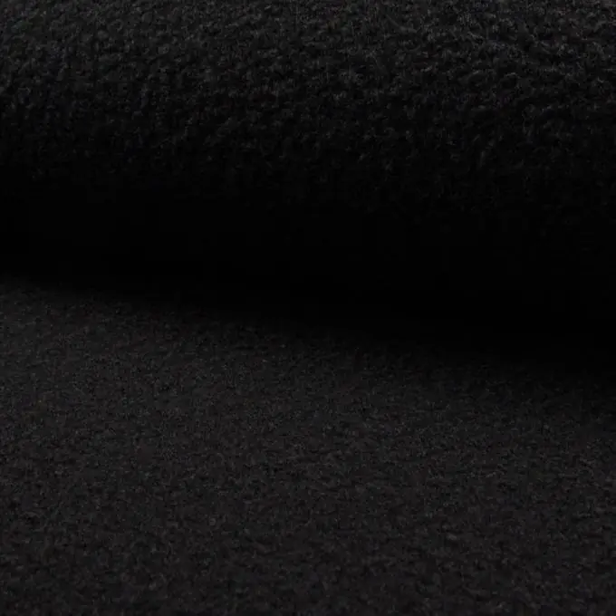 Bouclé-Wollstoff Polyester Schwarz Rabatt