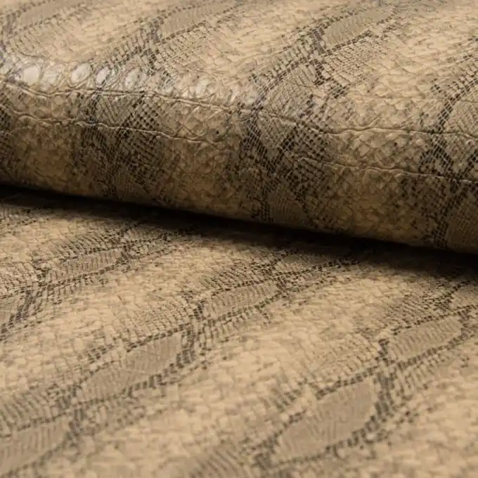 Schnäppchen Kunstleder Kroko Beige