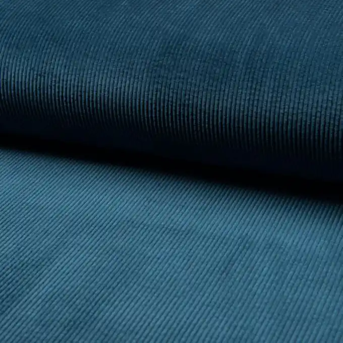 Schneller Versand Cordstoff Washed Out Petrolblau
