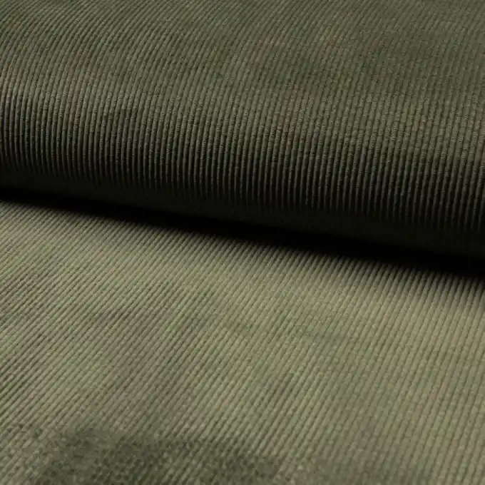 Cordstoff Washed Out Khaki Kostenfreie Lieferung