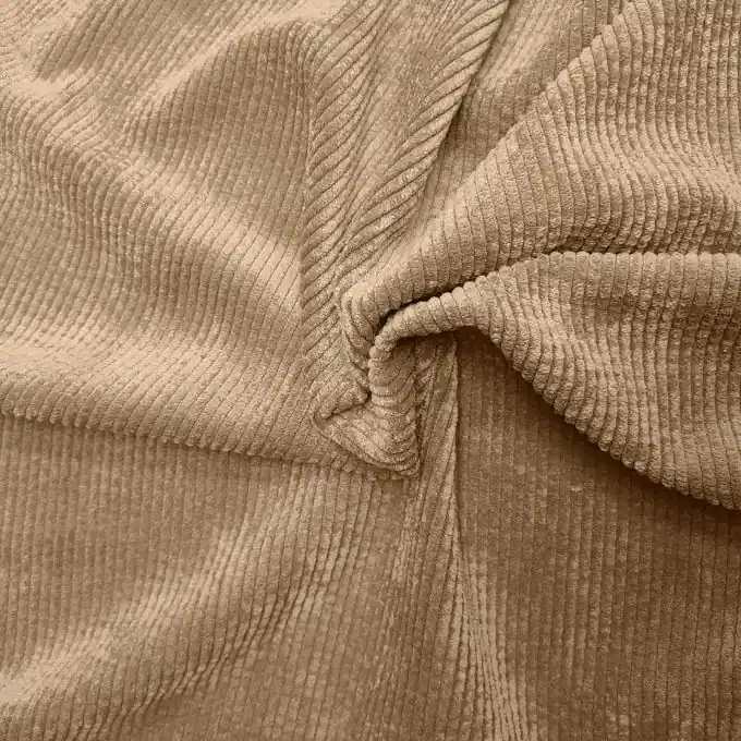 Neuheit Cordstoff Washed Out karamell