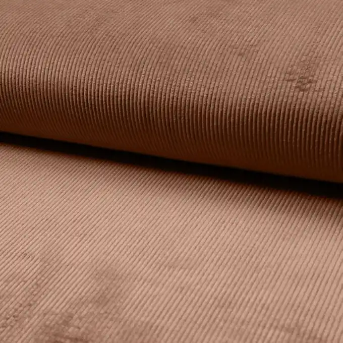 Cordstoff Washed Out Braun Mengenrabatt