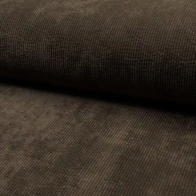 Cordstoff Washed Out Dunkelbraun Neue Kollektion