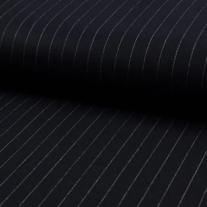 Top-Seller Wollstoff Marineblau gesteppt