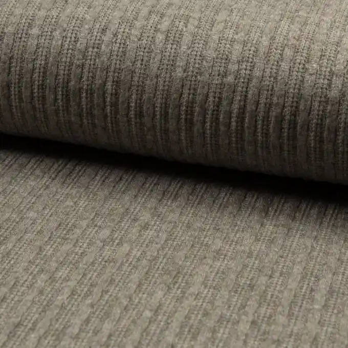 Jersey Zopfmuster Khaki Markenprodukt