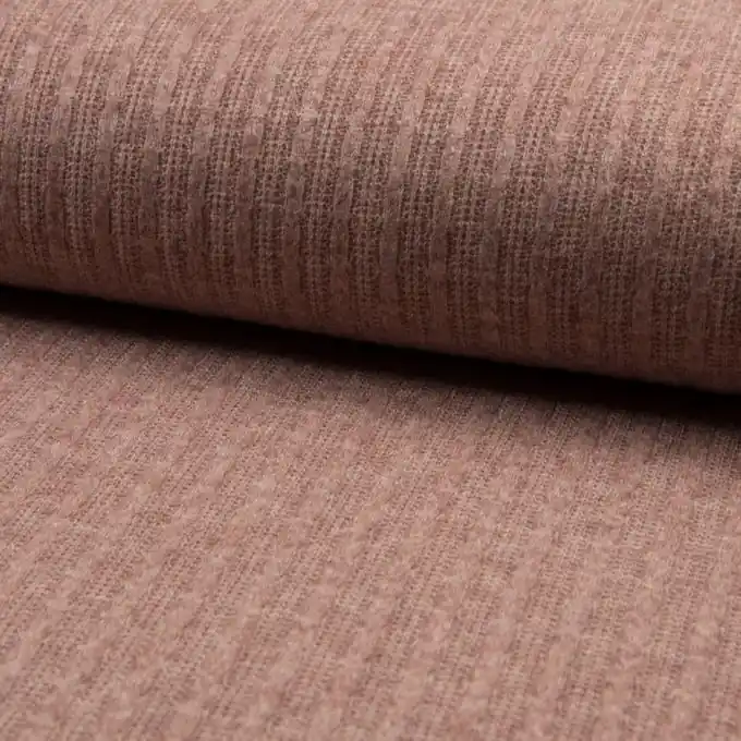 Jersey Zopfmuster Ziegelrot Rabatt