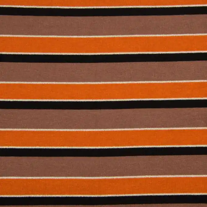 Strickstoff Lurex Braun/Orange/Schwarz Heute Kaufen