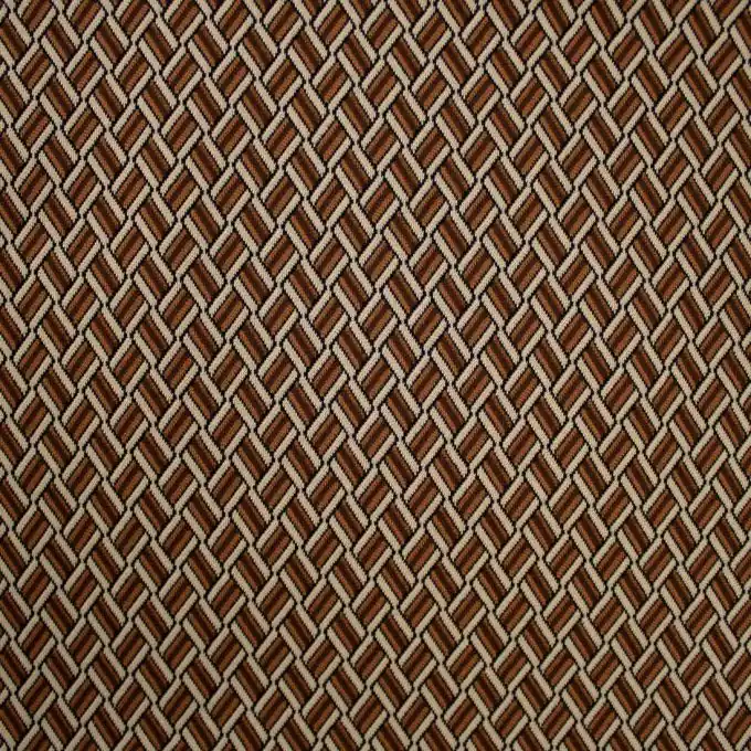 Begrenztes Angebot Jacquard-Jersey Zickzack Braun/Ecru