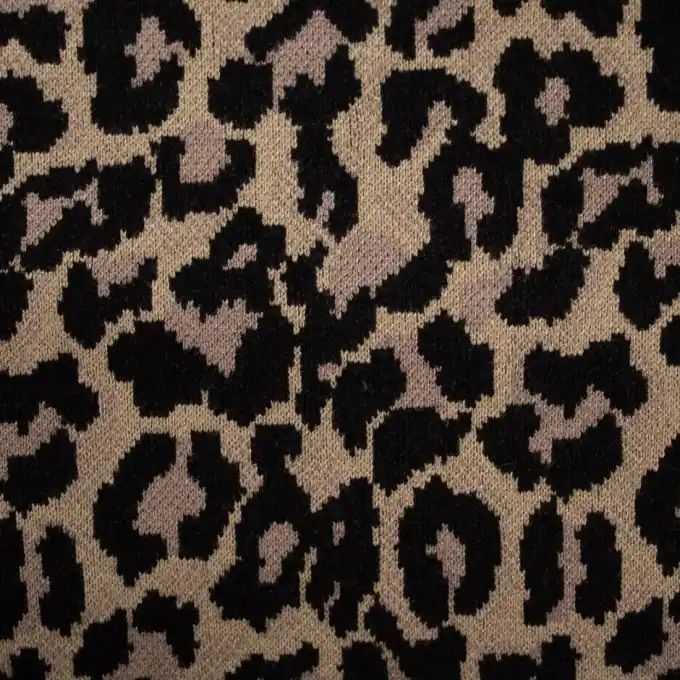 Jersey Leopard Sand/Schwarz Neu