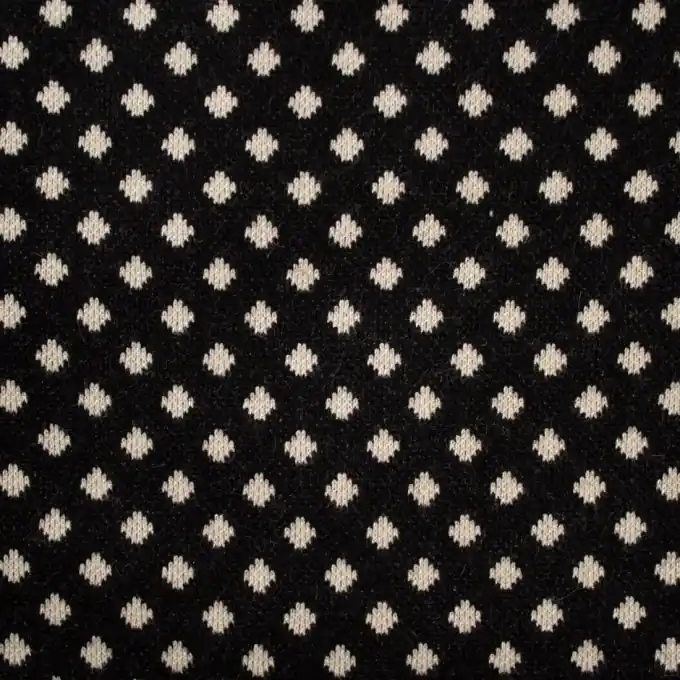 Schnäppchen Jersey Diamant Ecru/Schwarz