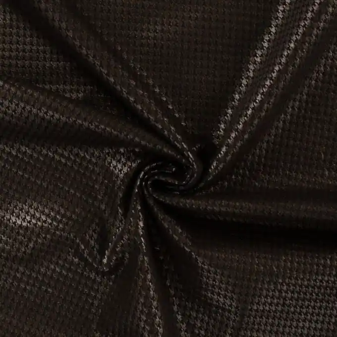 Top-Preis Strickstoff Milano Hahnentrittmuster Schwarz Lurex