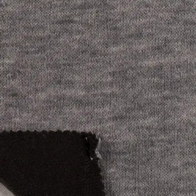 Jersey doppelseitig Grau meliert/Schwarz Neue Kollektion