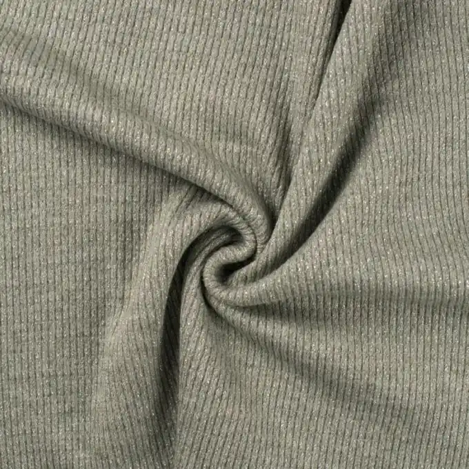 Sonderaktion Jersey gerippt Lurex taupe meliert