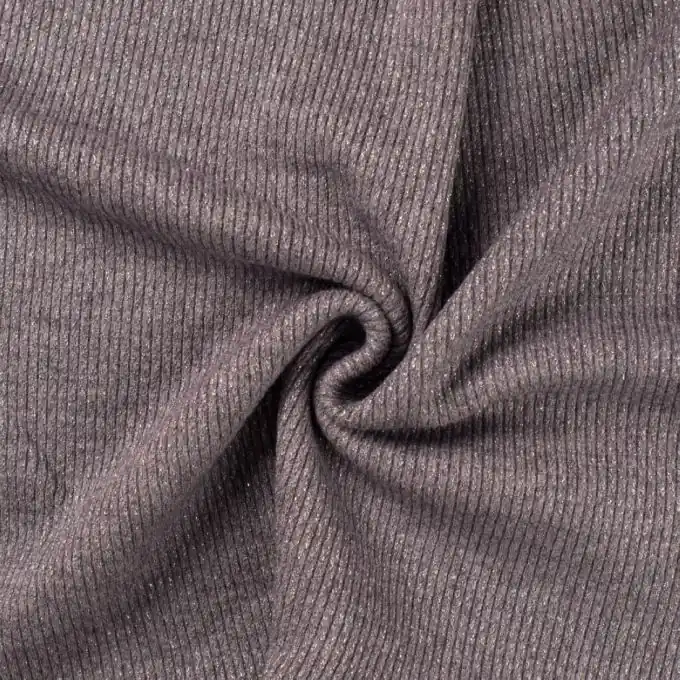 Jersey gerippt Lurex braun meliert Super-Preis