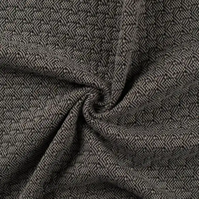 Jacquard-Jersey Matelassé Schwarz Geomini 140cm Günstig