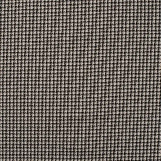 Neu Im Sortiment Gabardine Hahnentrittmuster Grau/Schwarz