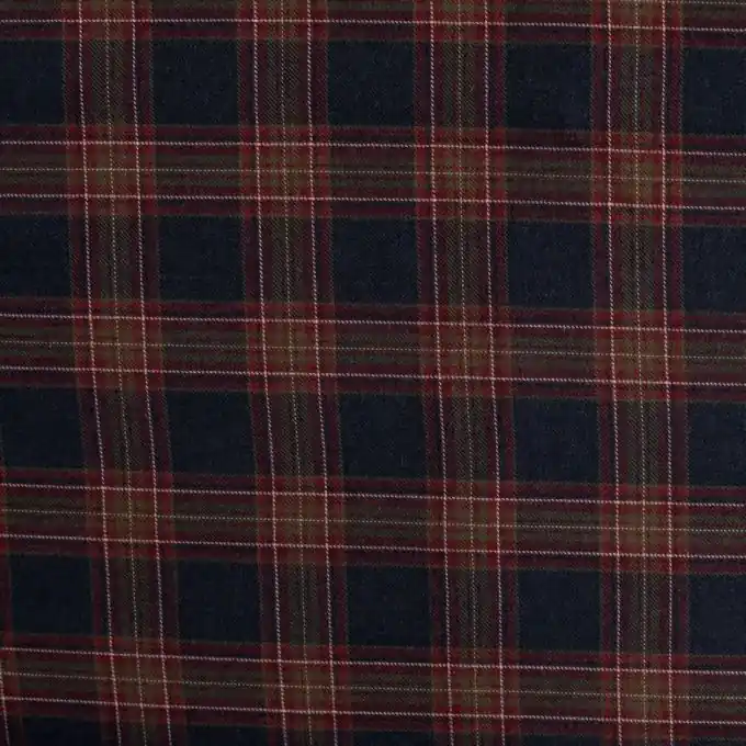 Schneller Versand Gewebter Stoff gefärbt Schottenmuster fließend marineblau