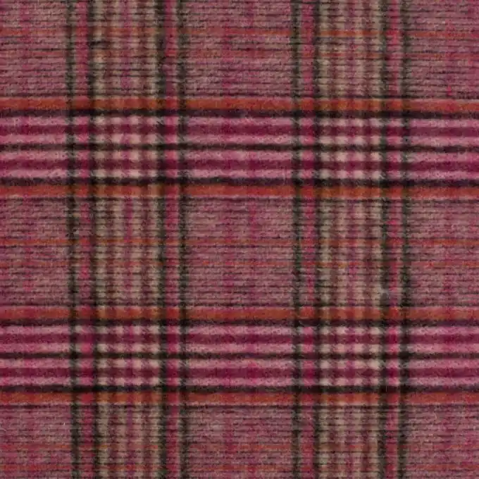 Wollstoffe Karos Rosa Top-Preis