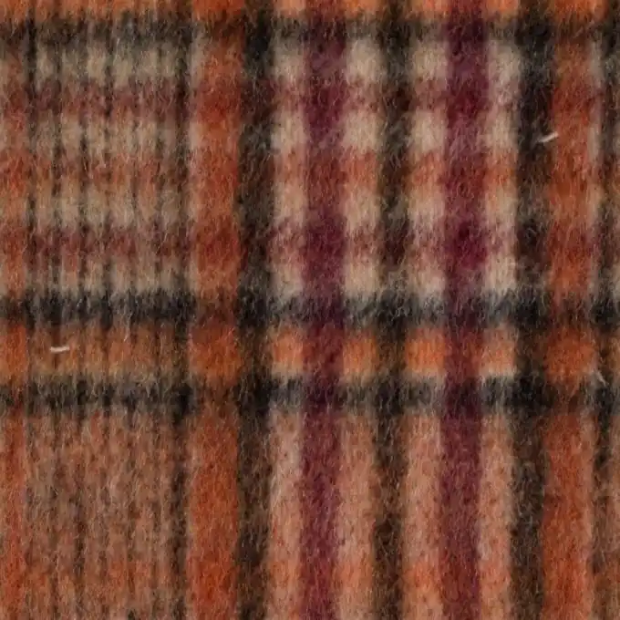 Wollstoff Karos Orange Top-Angebot