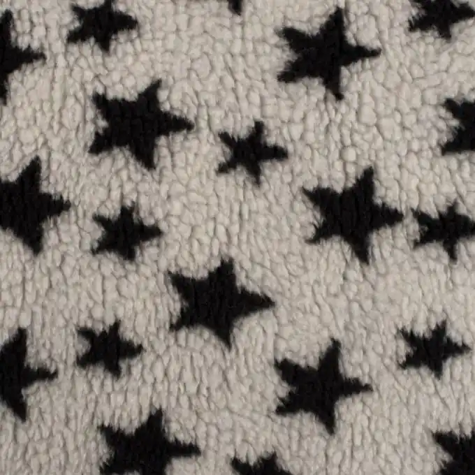 Bouclé-Stoff Sterne Ecru Limited Edition