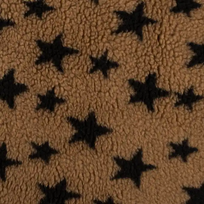 Boucle-Stoff Sterne Kamel Wochenendangebot