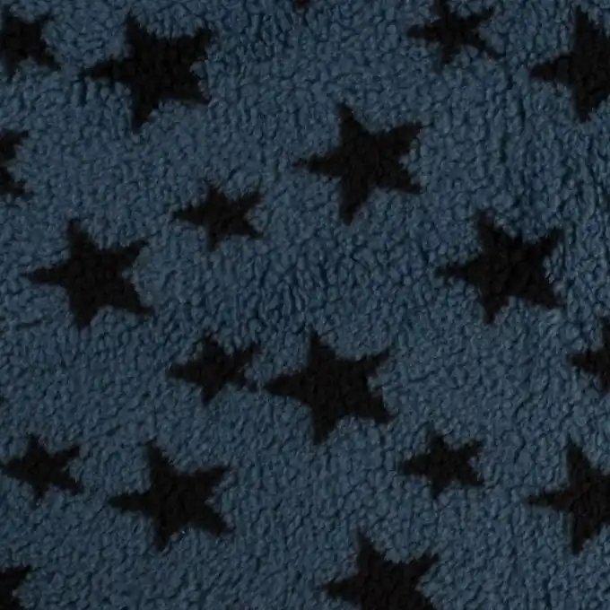 Bouclé-Stoff Sterne Blau Sonderangebot