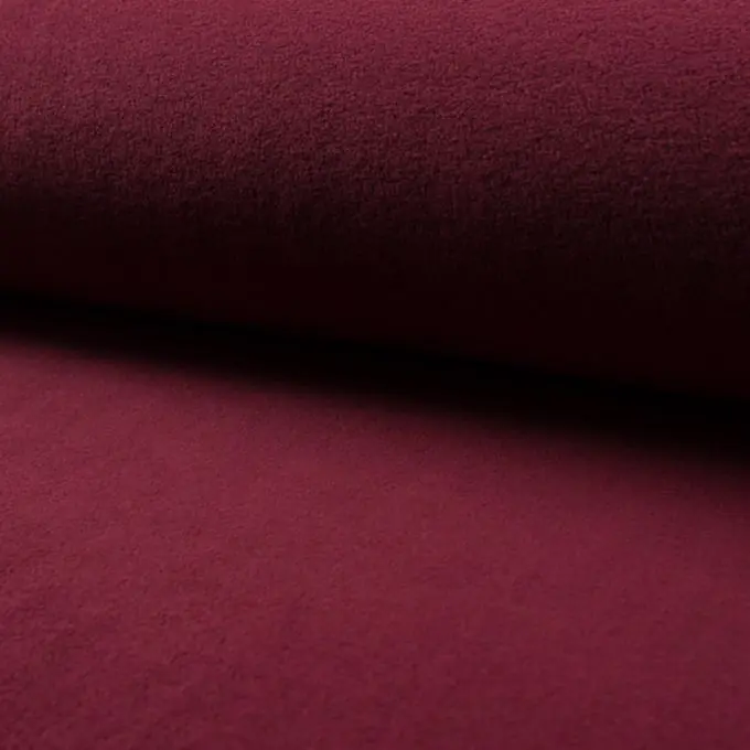 Fleecestoff einfarbig weinrot Geld-Zurück-Garantie