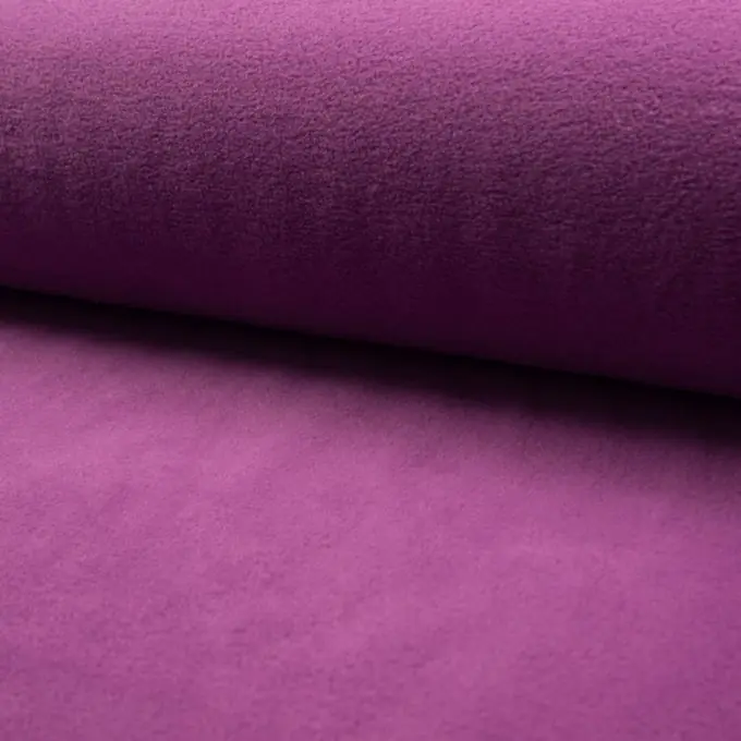 Rabatt Unifarbener Fleece Stoff Pflaume 150cm Breite