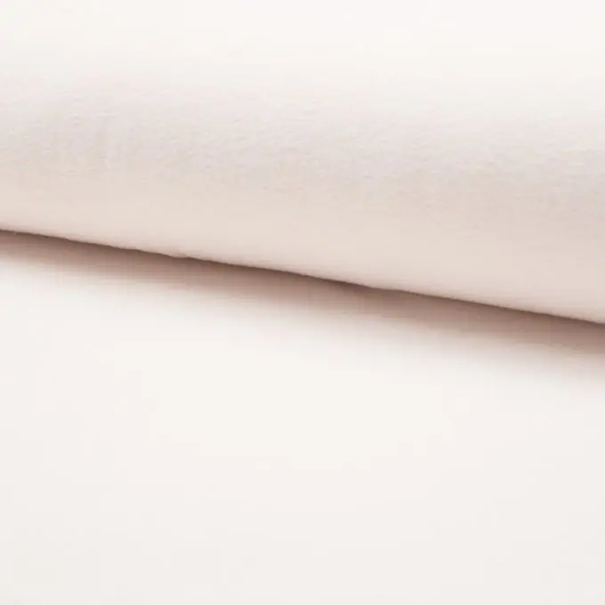 Abverkauf Fleecestoff einfarbig ecru