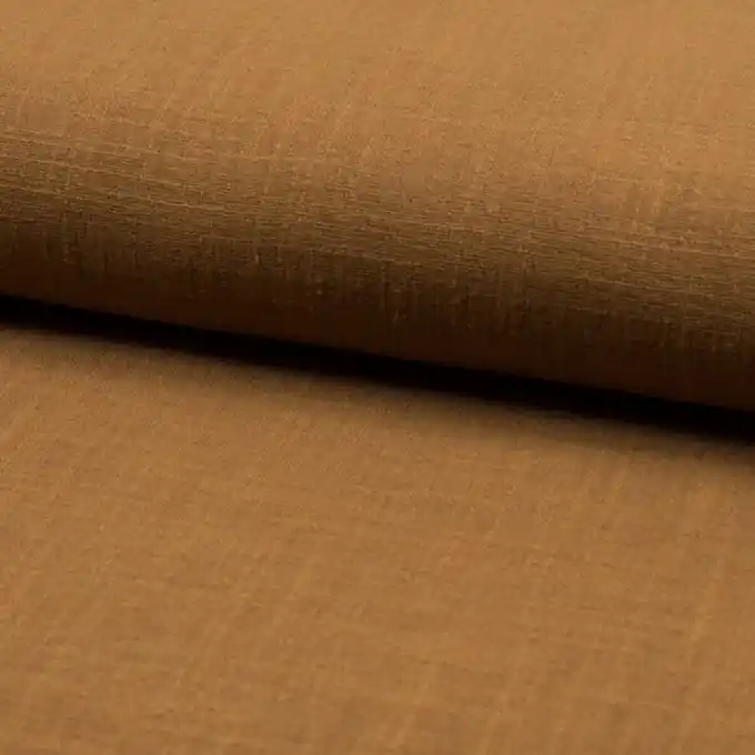 Top-Seller Baumwollstoff einfarbig tabac