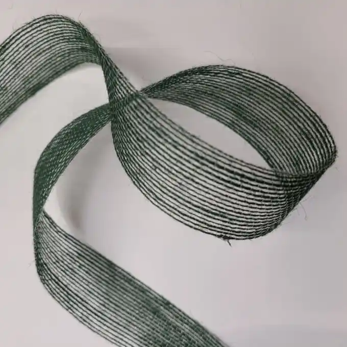 Juteband 40 mm grün Markenware