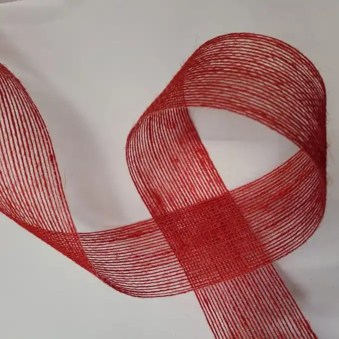 Im Trend Juteband 60 mm rot