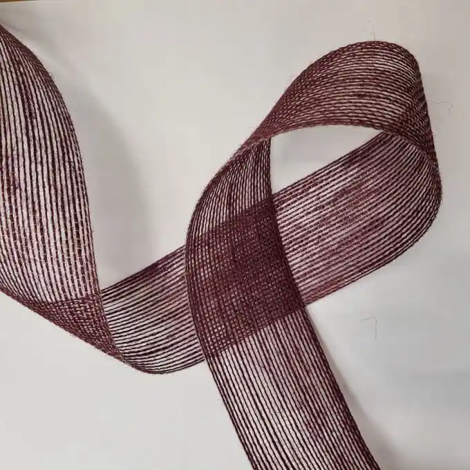 Top-Seller Juteband 60 mm bordeauxrot