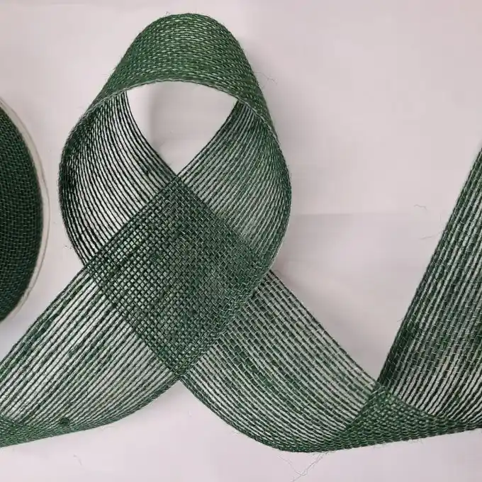 Rabatt Juteband 60 mm grün