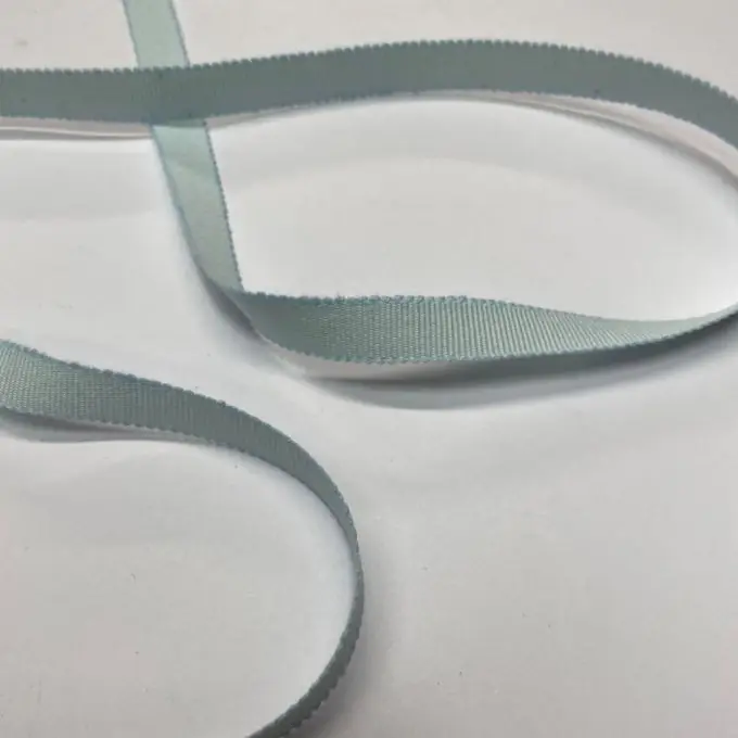 Grobkörniges Band Baumwolle 10 mm babyblau Top-Qualität