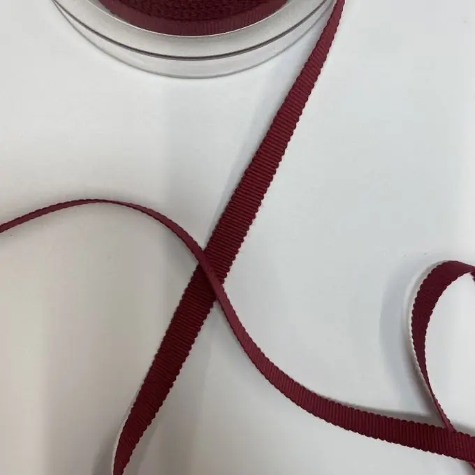 Begrenztes Angebot Grobkörniges Band Baumwolle 10 mm bordeauxrot