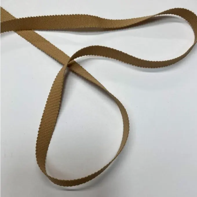 Top-Qualität Grobkörniges Band Baumwolle 10 mm beige