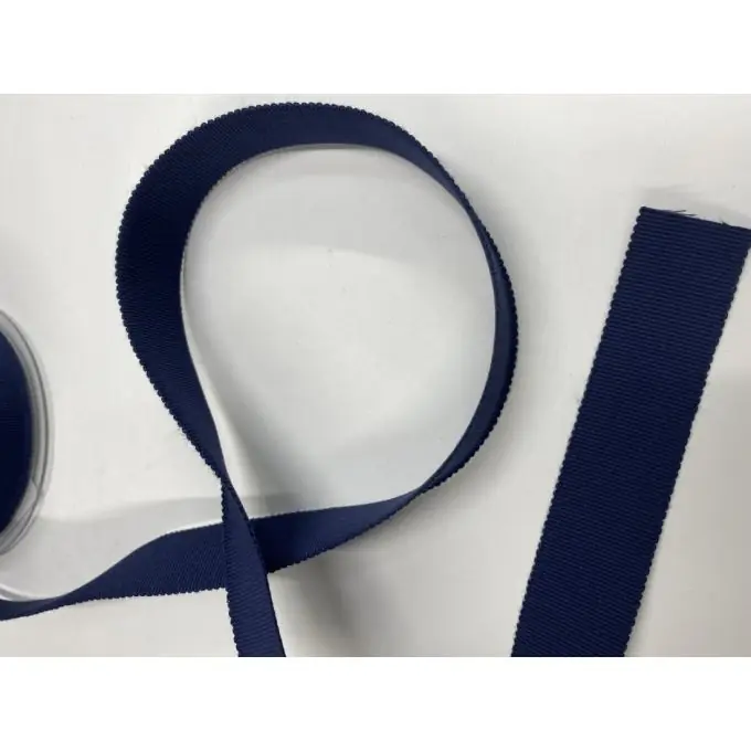 Grobkörniges Band Baumwolle 25 mm marineblau Sale