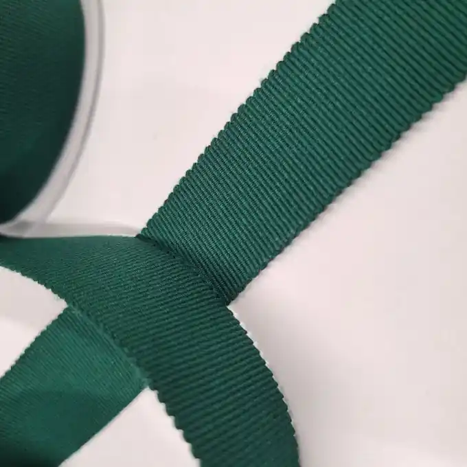 Grobkörniges Band Baumwolle 25 mm flaschengrün Finale Aktion