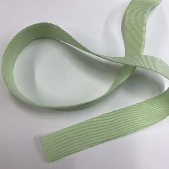 Grobkörniges Band Baumwolle 25 mm hellgrün Direktkauf